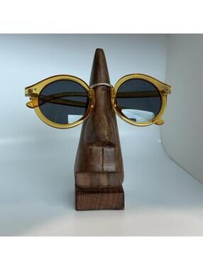 A.J. Morgan Round Yellow Frame Sunglasses with Dark Lenses